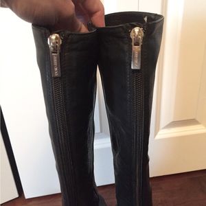 Jimmy Choo Knee high leather boots with back zippers